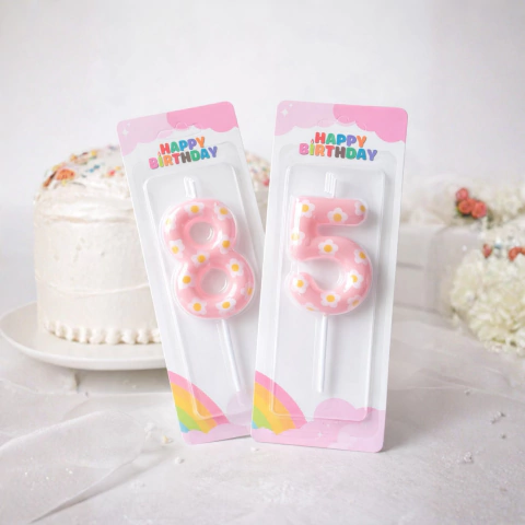 [BH847] VELAS NÚMERO "LITTLE DAISY" X10UN