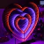 [BH570] CARTEL LED CON EFECTO INFINITO "CORAZÓN" - tienda online