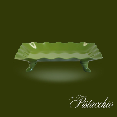 [BH347] BANDEJA RECTANGULAR CON ONDAS "SPRINKLES" COLOR NEUTRO