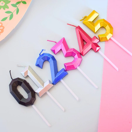 [CL184] VELA NÚMERO "DIAMOND" X10UN - comprar online