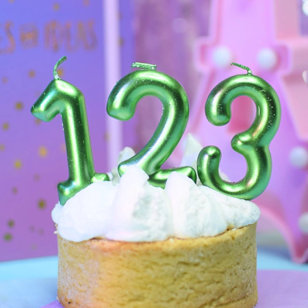 [CL365] VELAS NUMERO POP CANDLE "METALLIC" X12 UN - Casa Lavalle