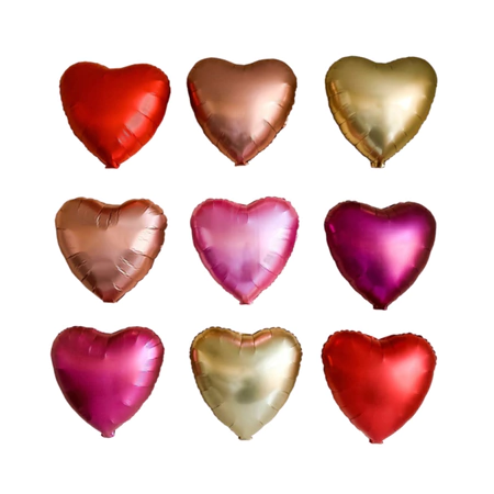 [CL49] GLOBO CORAZON NEUTRO MATE 18" X20UN