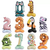 [CL634] GLOBOS NÚMERO "ANIMAL NUMBERS" X5UN 16"