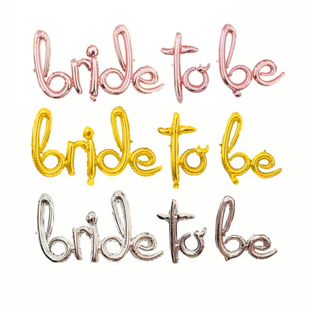 [CL682] GLOBO FRASE "BRIDE TO BE" CURSIVA