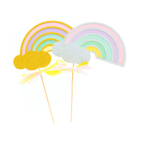 [CL713] TOPPER ARCOIRIS GLITTER - comprar online