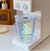 [CL856] VASO DE VIDRIO IRIDISCENTE CON TAPA "IRIS COFFEE" X2UN. en internet