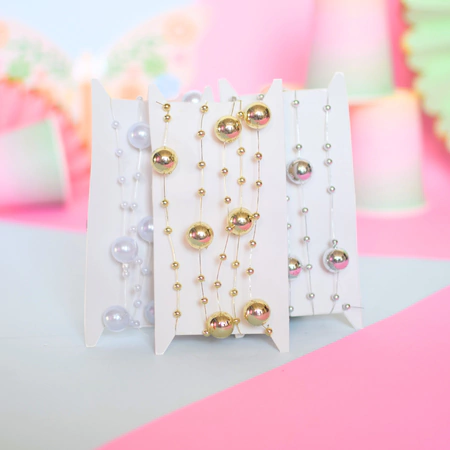 [CL913] HILO CON PERLAS CON DECORACIÓN