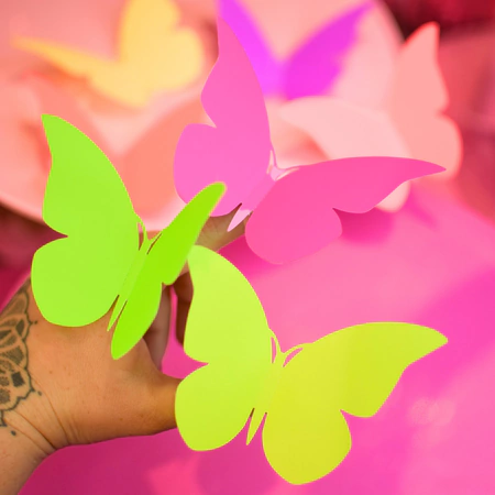 [CL990] MARIPOSAS FLÚO X12UN