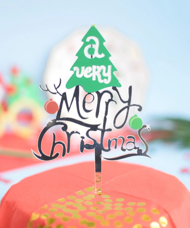 [EZ918] TOPPER NAVIDEÑO "A VERY MERRY CHRISTMAS" - comprar online