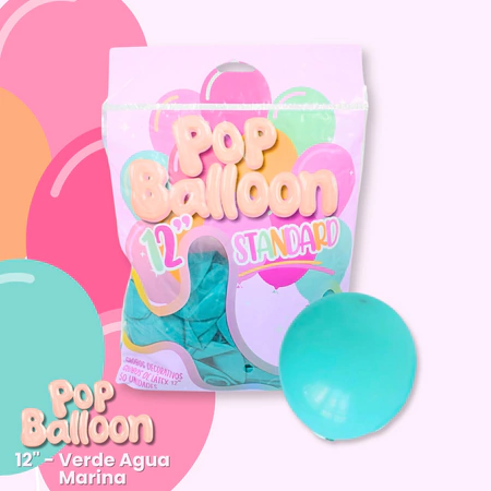 [U20-006] GLOBOS STANDARD 10" POP BALLOON X50 UN - tienda online
