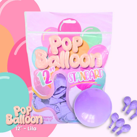 [U20-007] GLOBOS STANDARD 12" POP BALLOON X50 UN - tienda online
