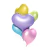 [BH184] GLOBOS CORAZON FUN X5 22" - Casa Lavalle