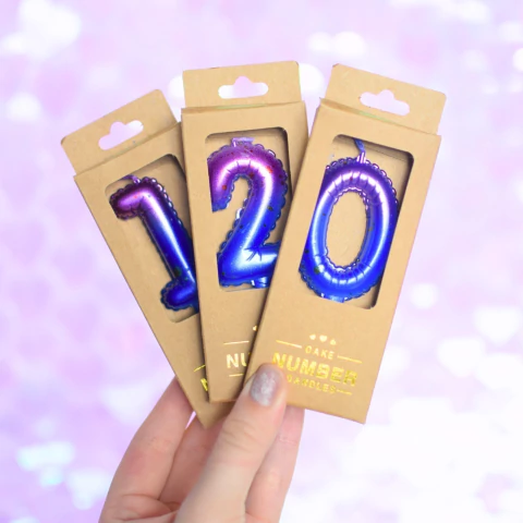 [BH203] VELAS NUMERO DEGRADE PREMIUM x12UN. - comprar online