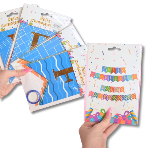 [BH240] BANDERIN "FELIZ CUMPLEANOS" CRAZY COLORS - comprar online