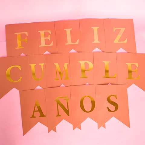 [BH295] BANDERÍN "FELIZ CUMPLEAÑOS" NUDE - comprar online