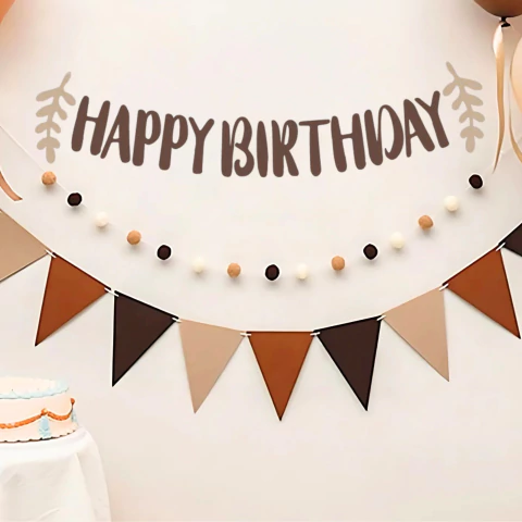 [BH285] SET DE BANDERINES DE FIELTRO "HAPPY BIRTHDAY" - comprar online