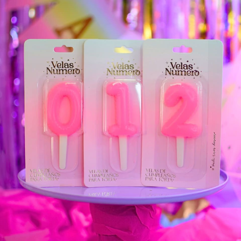 [CL972] VELAS NÚMERO FLÚO X12UN. - comprar online