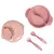 Kit Bowl Refeição com Compartimento e Talheres Rosa Buba - CARDOSOS BABY STORE
