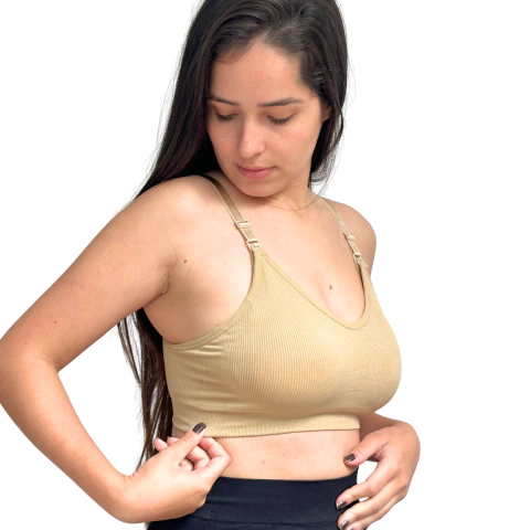 Lançamento Sutiã de Amamentação Melissa - Bege - comprar online