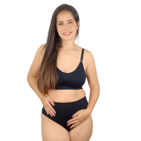 1 Conjunto Amamentação Top - Preto