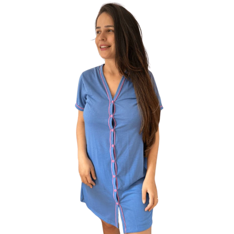Camisola Botões - Azul Claro - comprar online