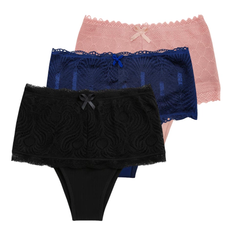 Kit com 3 Calcinhas Renda - comprar online