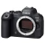Câmera Canon EOS R6 Mark II corpo mirrorless full-frame, vista frontal destacando o encaixe da lente RF e visor eletrônico.