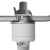 Detalhe do gimbal DJI RS 4 Mini mostrando a trava automática e controles frontais