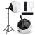 Kit Softbox Lanterna Greika 65cm Bicolor Com Lâmpada LED E Tripé de 2 Metros