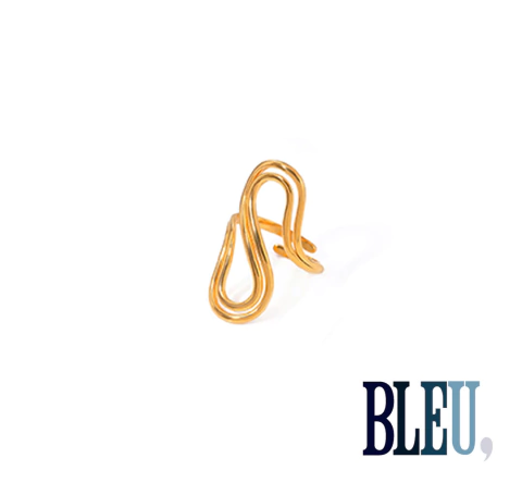 Anel VENTANIA - SEMIJÓIA ajustável orgânico dourado - comprar online