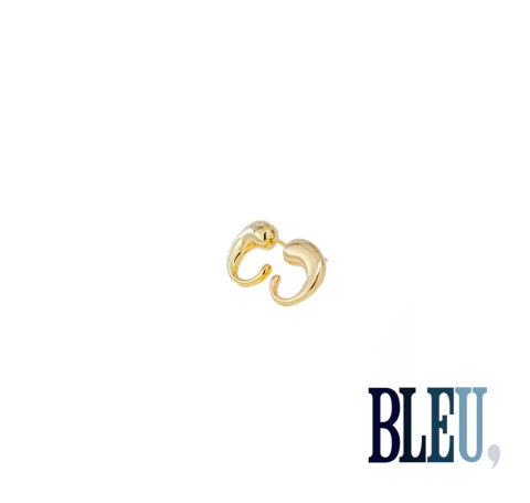Brinco IRIS - SEMIJÓIA - vírgula pequena dourado - comprar online