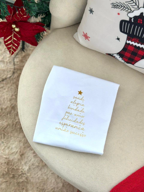 T-Shirt Natal Saude Alegria Branca