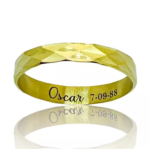 Alianzas de Oro 18klts. Facetadas. - comprar online