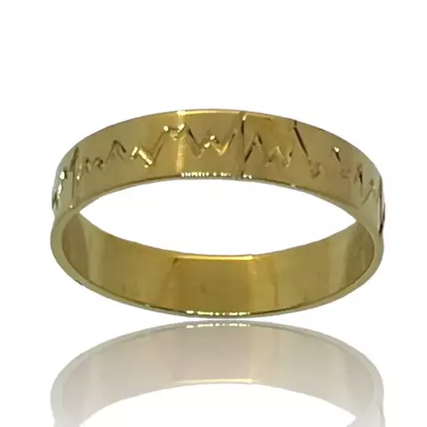 Alianzas de Oro Amarillo 18klts 6 Grs el par. Ritmo Cardiaco. - comprar online