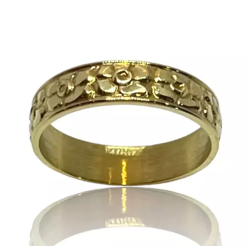 Alianzas de Oro Rosa 18klts Sincelada Floral. - comprar online