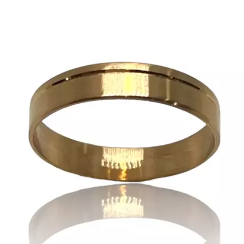 Alianzas de Oro Rosa 18klts Cinta Diamantada. 5 Grs el par - comprar online