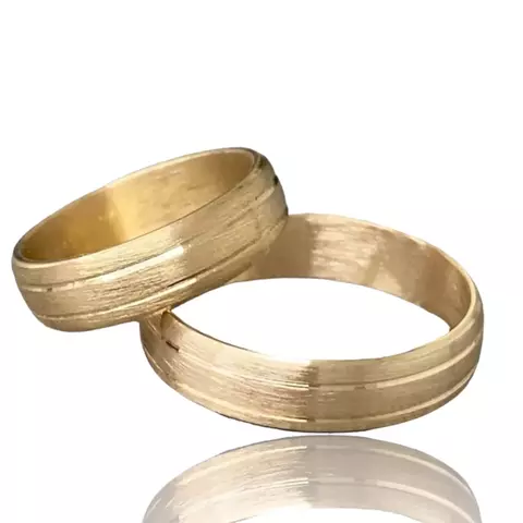 Alianzas de Oro 18klts Italianas Facetadas. - comprar online