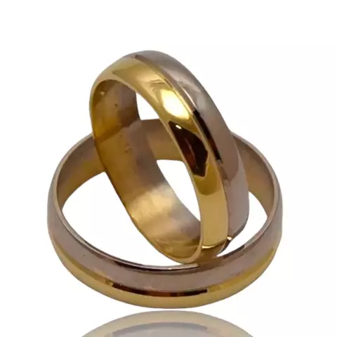 Alianzas de Oro 18klts. Bicolores Italianas 8 Gramos el par. - comprar online