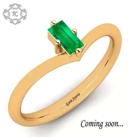 Anillo de Esmeralda Oro 18klts Diseños Exclusivo - comprar online