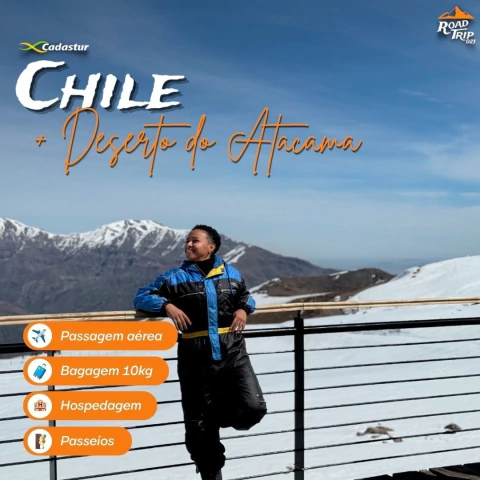 CHILE SANTIAGO + DESERTO DO ATACAMA - 26/08/2026 -> 31/08/2026 - comprar online
