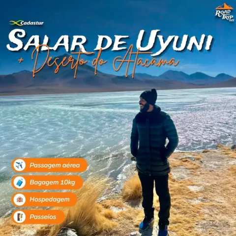 SALAR DE UYUNI + DESERTO DO ATACAMA - BOLÍVIA + CHILE - 17/04/2026 -> 24/04/2026 - comprar online