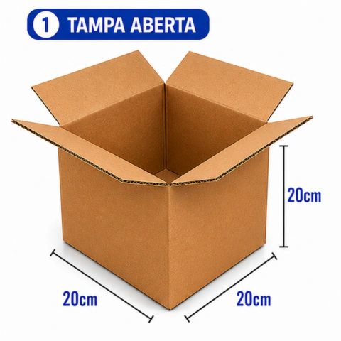 Caixa de Papelão Maleta 20x20x20 cm para Envio Correios e E-commerce