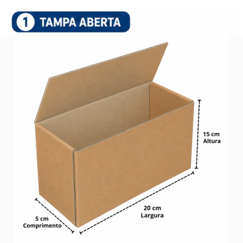 Caixa de Papelão Econômica 20x15x5 cm para Envio e E-commerce