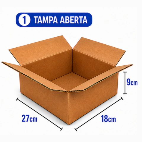 Caixa de Papelão Maleta 27x18x9 cm para Envio Correios e E-commerce