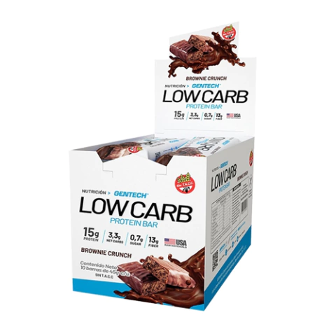 Barra de Proteína Low Carb Gentech x10 Baja en Carbohidratos