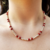 Cadena Plata Bolitas Y Cristal Rojo X 45 cm (Conjunto cod2084) cod2085 - comprar online