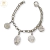 Pulsera Plata 4 Dijes Distintos Santos cod1364
