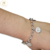 Pulsera Plata 4 Dijes Distintos Santos cod1364