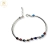 Pulsera Plata Semi Rigida con Ojos de Colores cod3419