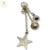 Dije Plata Swarovski Multiple Mundo Y Estrellas Aurora Boreal cod2987